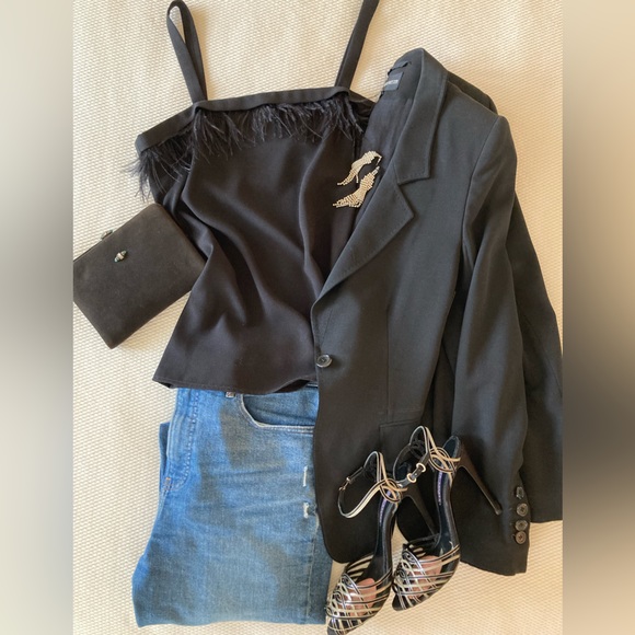 DKNY MARABOU TRIM CAMI - Picture 3 of 7